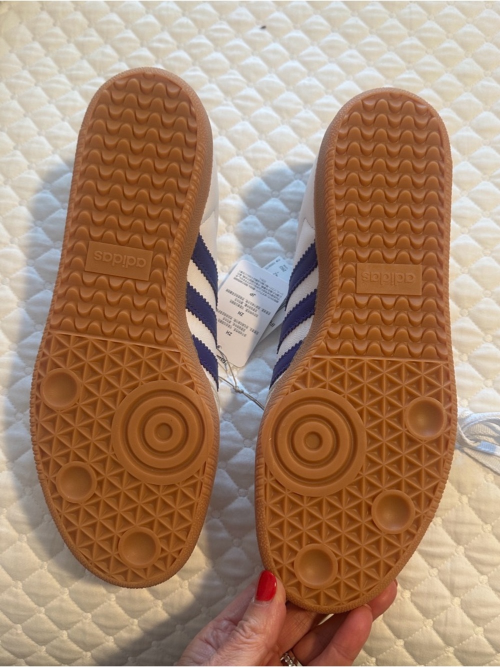 Adidas Samba White & Purple Gum Sole Sneakers - Picture 4 of 4
